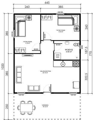 Bozdağ Prefabrik - Prefabrik Yapı - 66 m²